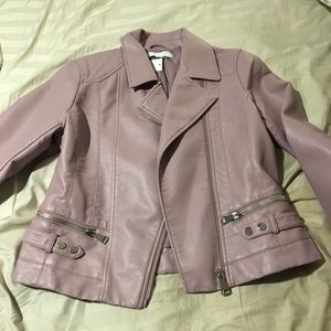 Mauve leather jacket